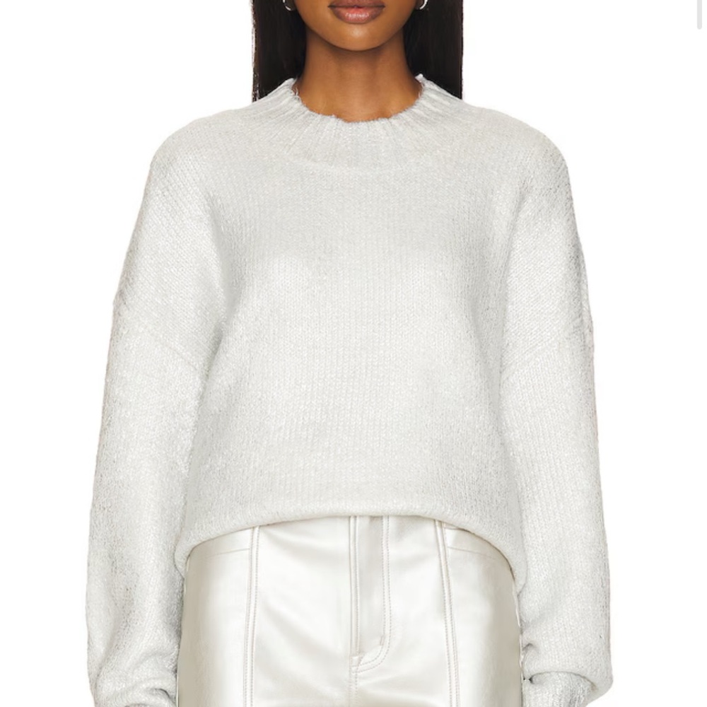 Pistola Ivory Metallic Crew Neck Sweater